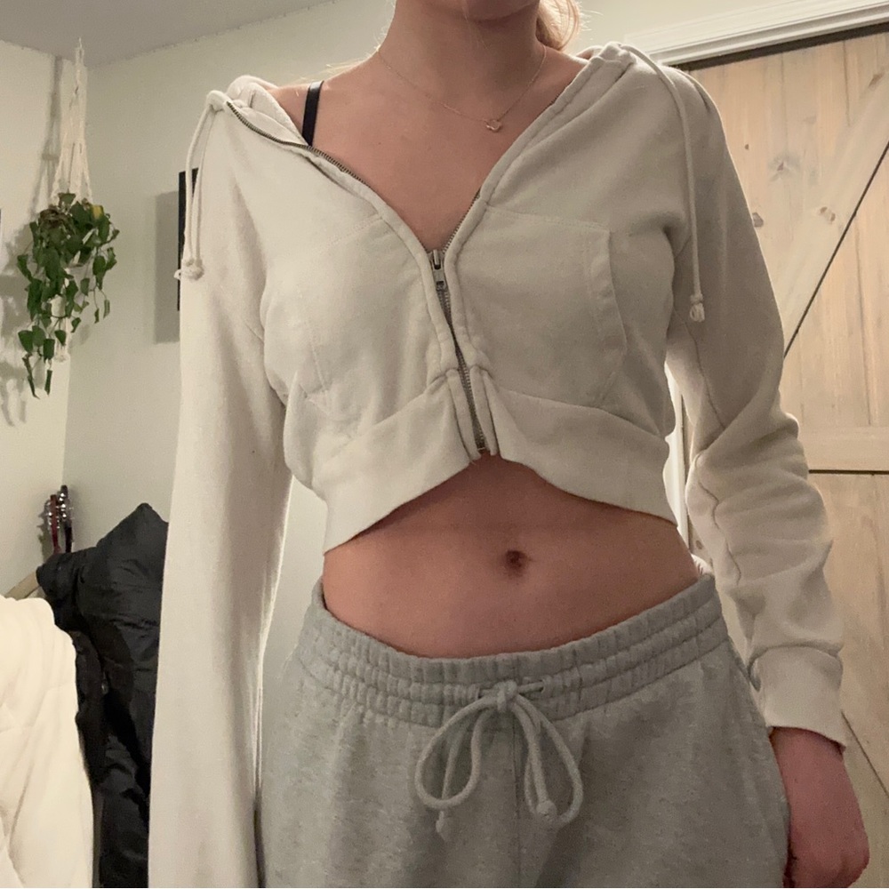 Cropped brandy melville zip up